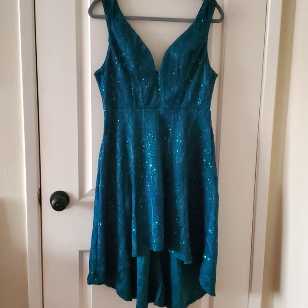 Emerald cocktail dress